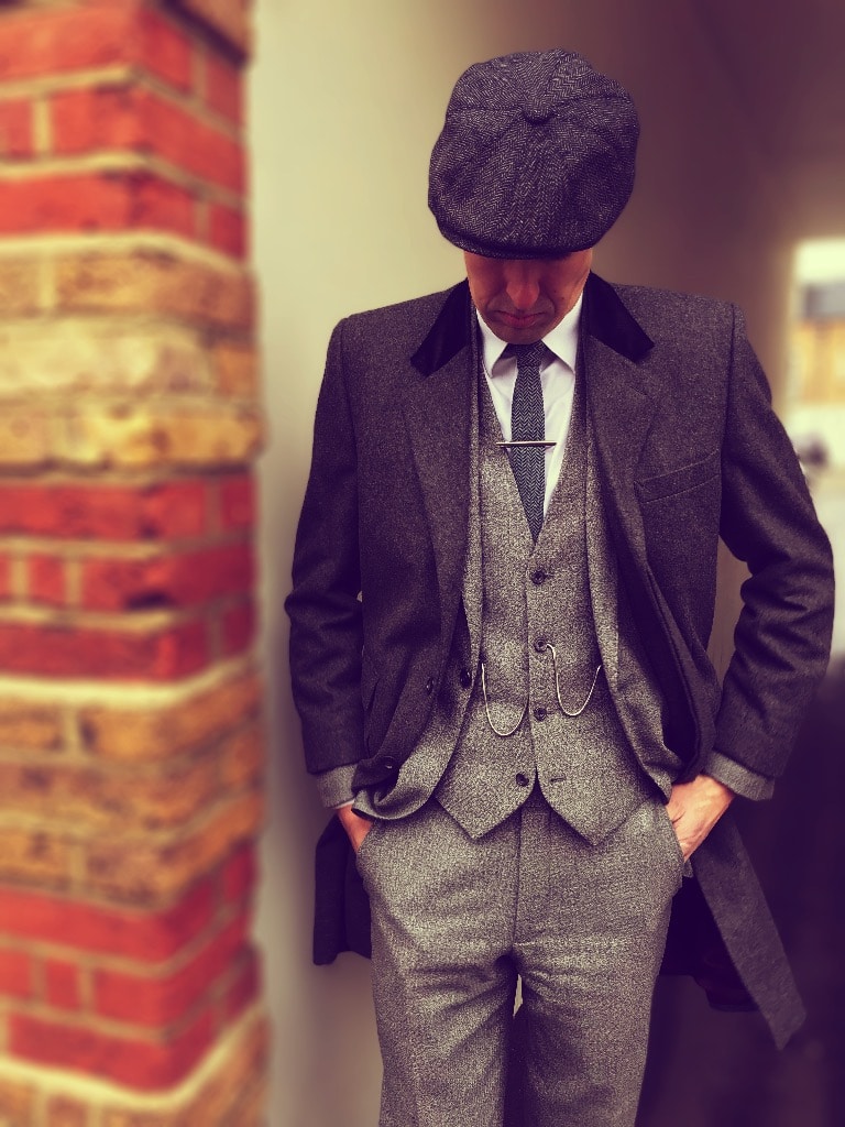 Mens Peaky Blinders Costume Thomas Shelby Grey Outfit