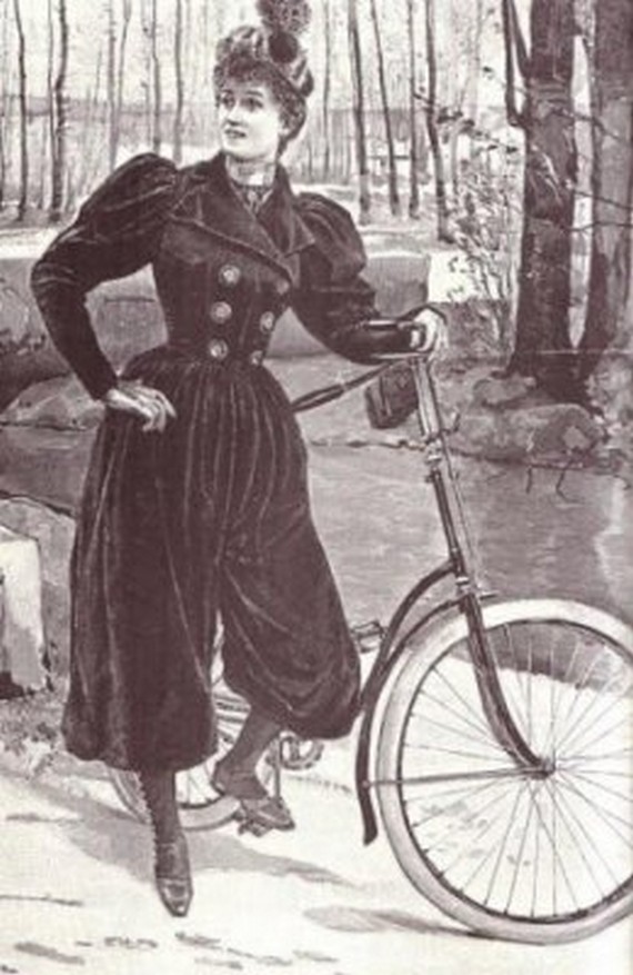 a rather dashing womens cycling costume